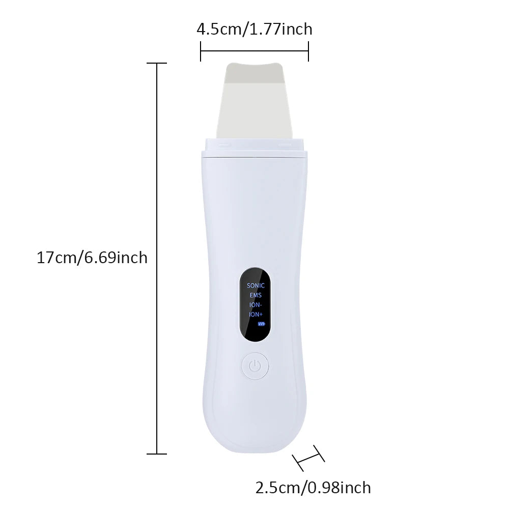 Ultrasonic Skin Scrubber – 4-Mode Facial Cleansing & Lifting Device